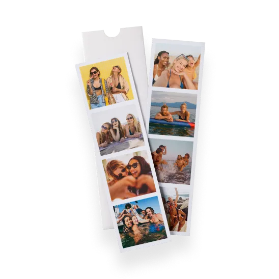 Magnetic photo booth strips